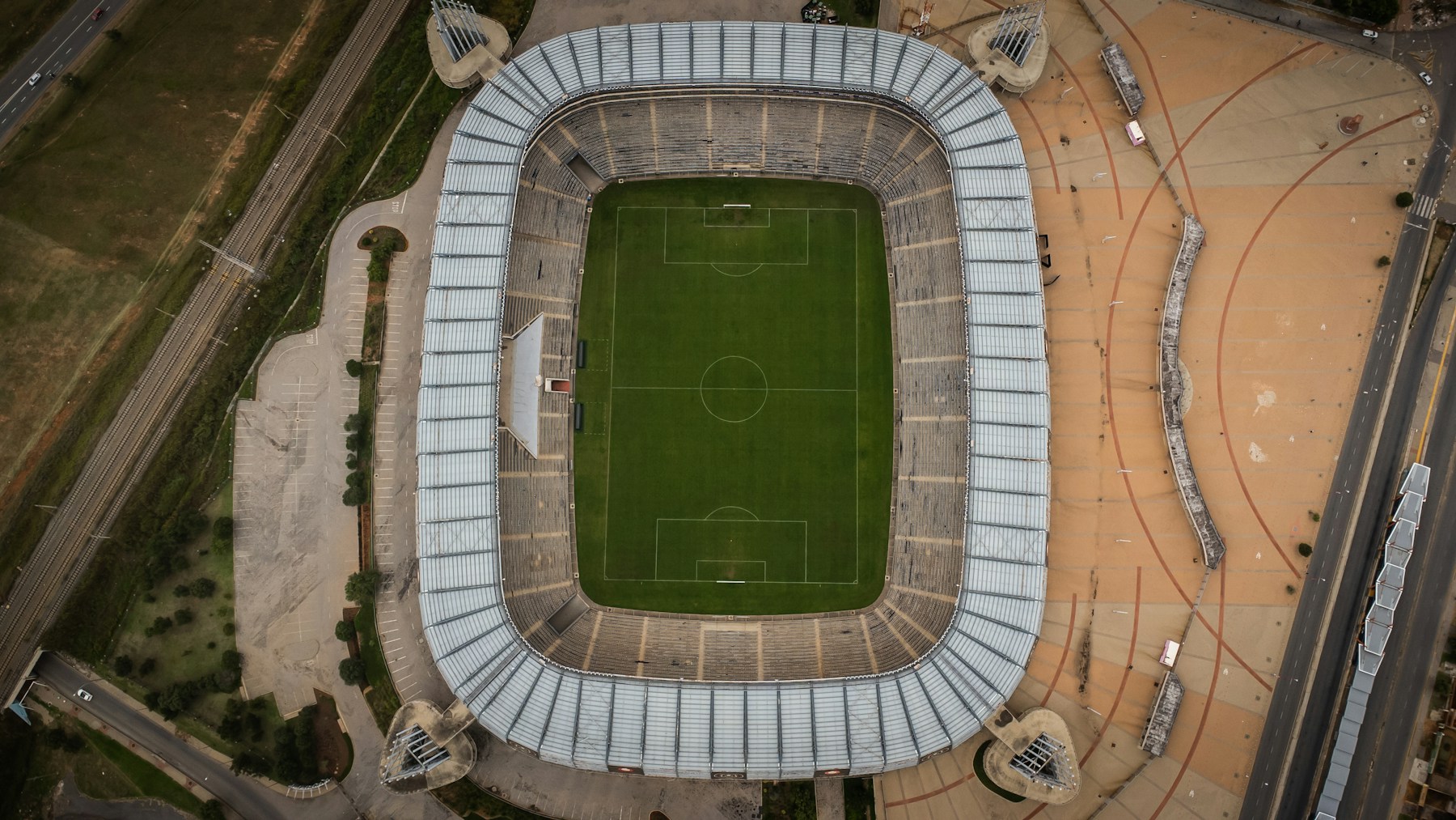 Orlando Stadium, Soweto, from above